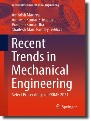 cover image of Recent Trends in Mechanical Engineering